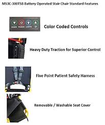 Select from premium stair chair of the highest quality. Amazon Com Ms3c Ms3c 300tsb Battery Powered Stair Evacuation Stair Assist Chair Ships Same Day Industrial Scientific