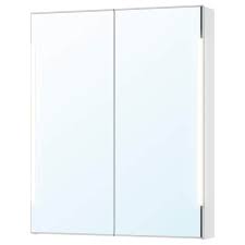 Storjorm Spegelskap 2 Dorr Inbyggd Belysning Vit 80x14x96 Cm Ikea