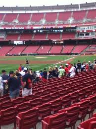 Great American Ball Park Section 110 Row L Home Of