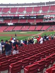 great american ball park section 110 home of cincinnati reds