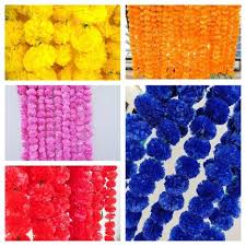 Home Decor 5 Pc Artificial Marigold Flower Garlands Vine Wedding Indian Event Decoration Home Furniture Diy Goldenvillainn Com