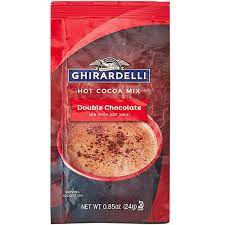 Making a delicious cup of hot cocoa is as easy as 1, 2, 3! Ghirardelli Double Chocolate Hot Cocoa Mix Packs 250 Case