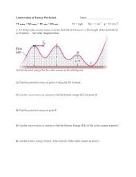Start studying potential energy diagrams. Conservation Of Energy Worksheet Name Pe Mgh Ke Mv G