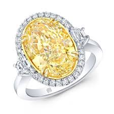 Fancy Yellow Oval Diamond Ring Precious Gemstone Rings Oval Diamond Ring Black Diamond Ring Engagement