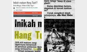 Hang tuah dan hang jebat hidup sampai ke tua mencapai taraf makam wali. Malaysiakini Makam Hang Tuah Sebenarnya Di Bandar Maharani