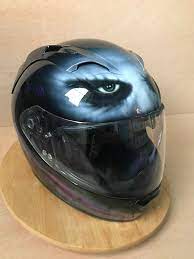 Why So Serious This Joker Helmet We Custom Airbrushed Is Out On The Track As Of Today Custom Airbrushing Cool Dirt Bikes Helmet