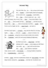 No Frills Worksheet For All Ages Present Simple Vs Present Continuous 1 Reading Comprehension Worksheets Learn English English Language Teaching