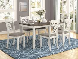 Coaster dining room & bar furniture : Fortress Chestnut Vintage White 7pc Dining Set Coaster Furniture 190721