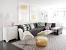 Grey Leather Sectional Couch