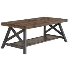 Laurel Foundry Modern Farmhouse Silvis Trestle End Table Reviews Wayfair In 2020 Wood Cocktail Table Coffee Table Brown Cocktail Table