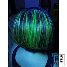 Uv Reactive Hair Color Black Light Hair Pravana Neons Green Hair Neon Green Hair Color Blacklight Blu Hair Color For Black Hair Hair Color Blue Neon Green Hair