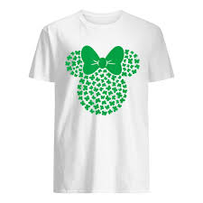 Disney Minnie Mouse Icon Green Shamrocks St Patrick S Day Shirt Hoodie Sweater And Long Sleeve