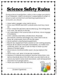 Science Safety Rules Science Safety Rules Science Safety Safety Rules