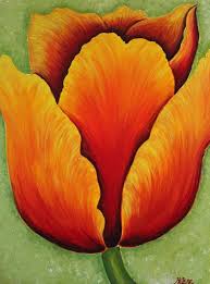 In hinduism, the divinity krishna is commonly portrayed dressed in yellow or yellow orange. Yellow And Orange Tulip Painting Acrylic On Canvas Ready To Etsy Tulip Painting Acrylic Painting Flowers Tulips Art