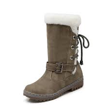 Ocw Women Mid Calf Comfortable Warm Fur Winter Boots Ocwshoes