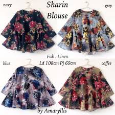 The baju blouse are affordable and will upgrade your wardrobe outstanding in an instant. Sharin Blouse Baju Atasan Wanita Motif Bunga Model Terbaru Harga Murah Di Solo Tribunjualbeli Com