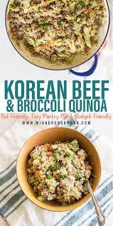 Healthy Korean Ground Beef And Broccoli Quinoa Recipe Broccoli Beef Ground Beef And Broccoli Healthy Weeknight Meals