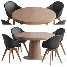 22.7cm floor to bottom 1st shelf: 3d Models Table Chair Granada Table Adelaide Chair Boconcept