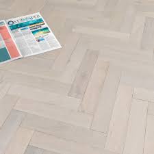 Huge savings · under $10 · make money when you sell Liberty Floors Herringbone Parquet 14mm X 90mm Ivory White Oak Matt Lacquered Engineered Real Wood Flooring Sku 219387 Leader Floors