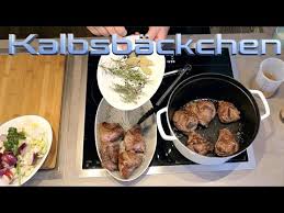 Feine Geschmorte Kalbsbackchen Mit Heller Sauce Youtube