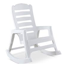 Adams Manufacturing White Plastic Rocking Chair S With Solid Seat In The Patio Chairs Department At Lowes Com