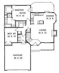 Cottage Style House Plan 2 Beds 2 Baths 1075 Sq Ft Plan 58 104 Small House Floor Plans Ranch House Plans Garage House Plans