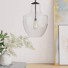 Its downrod features four separate lengths, so you can customize its height to best suit your space, whether you install it in the kitchen or the dining room. Glass Pendant Lights Wayfair