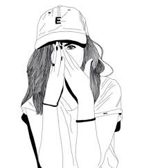 Black And White Drawings Of Girls Easy Pin On A R T