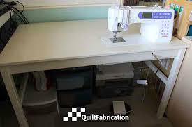 Create A Custom Sewing Table With This Ikea Hack Quilting Digest In 2020 Diy Sewing Table Sewing Table Repurpose Sewing Table