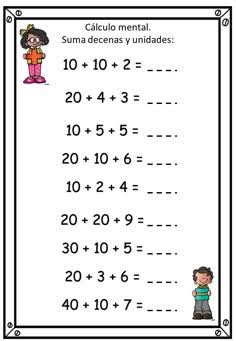 Calculos Mentales Primer Grado