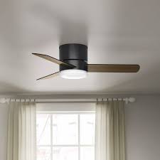 Fan body and blade finish. Hunter Fan 44 Minimus 3 Blade Flush Mount Ceiling Fan With Remote Control And Light Kit Included Reviews Wayfair