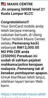 Maxis adalah operator seluler terbesar di malaysia, operator ini mempunyai 8 juta pelanggan pada tahun 2006. Cabutanvlogs Menang Cabutan Bertuah Maxis