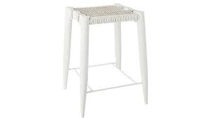 Rated 4.5 out of 5 stars. Nahla White Leather Wood Bar Stool