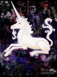 Paint the unicorn's head white and add in a tiny bit of light blue permanent shading. Unicorn Floral Painting By Genevieve Esson