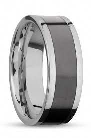 White Gold And Black Elysium Men S Wedding Band Mensweddingbands Mens Wedding Bands White Gold Titanium Wedding Band Mens Mens Wedding Bands