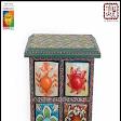 Wooden ceramic blue pottery jewelery Box from Rajasthan