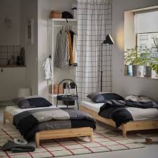 Twin beds with clever storage. Utaker Stackable Bed Pine Twin Ikea Guest Bedroom Ikea Spare Bed