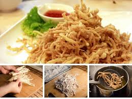 Macam makan janggut sotong gitu. Resipi Cendawan Enoki Goreng Tepung Yang Crunchy Dan Senang Pula Nak Disediakan Mingguan Wanita
