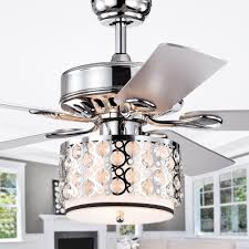4.87 inches and 9.87 inches, used for low and ceiling. Shepherd 52 Inch 5 Blade Lighted Ceiling Fan With Chrome And Glass Shade Includes Remote And Lighti Kit O 51 97 X H 21 26 Overstock 28221692