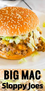 Big Mac Sloppy Joes Homemade Sloppy Joe Recipe Sloppy Joe Recipe Easy Ground Beef Recipes
