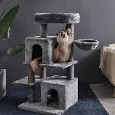 A cat tower or tree can help provide a more active lifestyle for your pet. Buy Cat Trees Shelves Online At Overstock Our Best Cat Furniture Deals