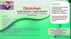 Adapun fungsi dinas kesehatan kota bogor sesuai dengan peraturan daerah daerah kota bogor nomor 13 tahun 2008, dinas kesehatan kota bogor mempunyai fungsi: Lowongan Kerja Agro Wisata Gunung Mas Puncak Bogor Maret 2021