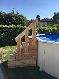 Vous n'avez pas les moyens, ou la place dans votre jardin, pour vous offrir une piscine dite « en dur » ? Escalier Pour Piscine Hors Sol Par Rigy Sur L Air Du Bois