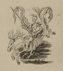 Medieval symbolism infuses the composition: Pale Horse Old Book Illustrations