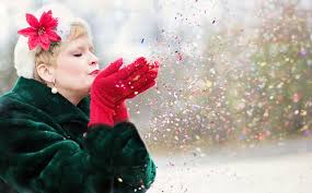 Accompany the gift recipient to a fine cosmetics counter to find just the right formulation. Old Woman At Christmas Mature Times