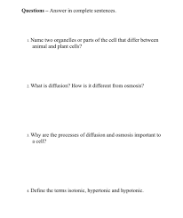 Answer all questions to get your test result. Questions Answer In Complete Sentences 1 Name Two Chegg Com