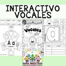 Incluye actividades para evaluar los 6 campos formativos en preescolar. Cuaderno Interactivo De Vocales Materiales Educativos Para Maestras