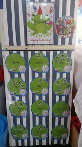 Frog Birthday Chart Classroom Birthday Birthday Charts