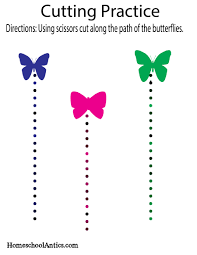 This is the order in which cutting skills should be introduced to preschoolers and toddlers. Cutting Practice Printables