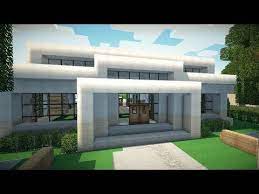 As you can see, there are actually two main buildings that are connected with a lower construction. Minecraft Small Modern House Youtube Minecraft Modern Modern Minecraft Houses Minecraft Modern House Blueprints